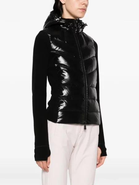Cardigan Moncler Grenoble cu glugă negru