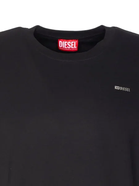 Тениска Diesel с кръгло деколте черно