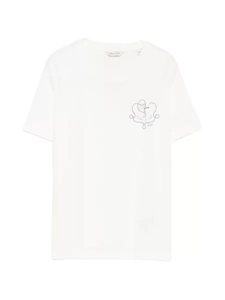 Tricou Gant cu imagine alb