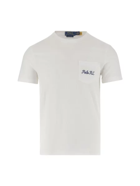 Długa koszulka Polo Ralph Lauren z logo z długim rękawem biała