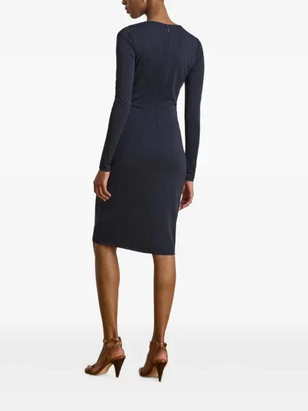 Rochie midi Lauren Ralph Lauren din jerseu albastru