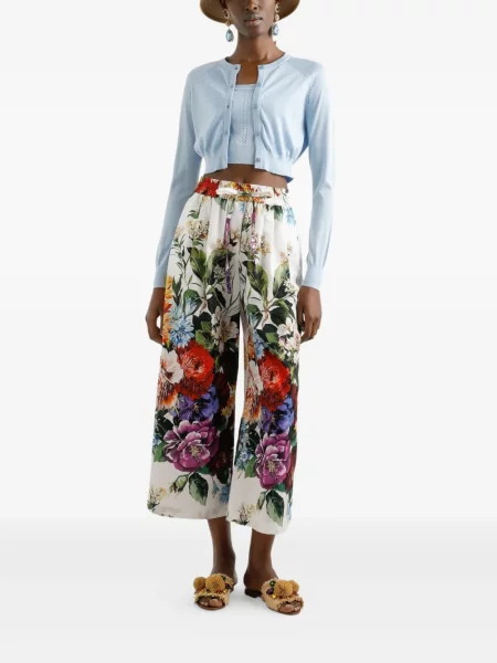 Cardigan Dolce & Gabbana de mătase albastru