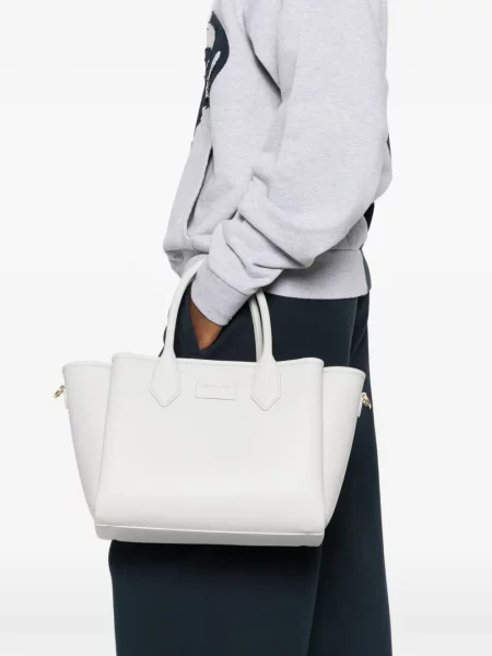 Kabelka Emporio Armani s autogramem šedá