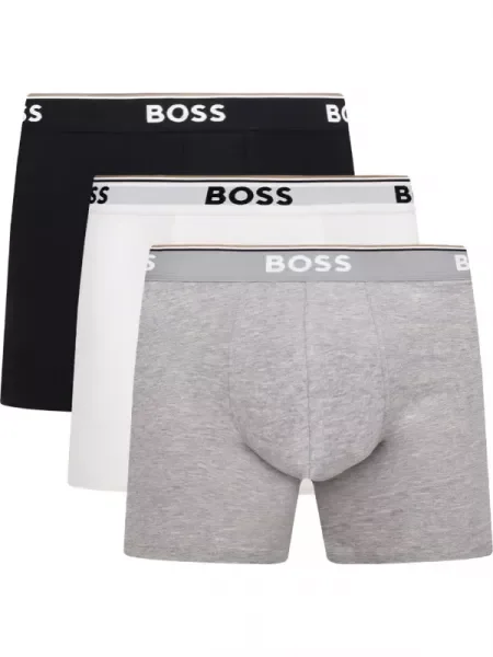 BOSS Boxeri gri amestecat alb negru