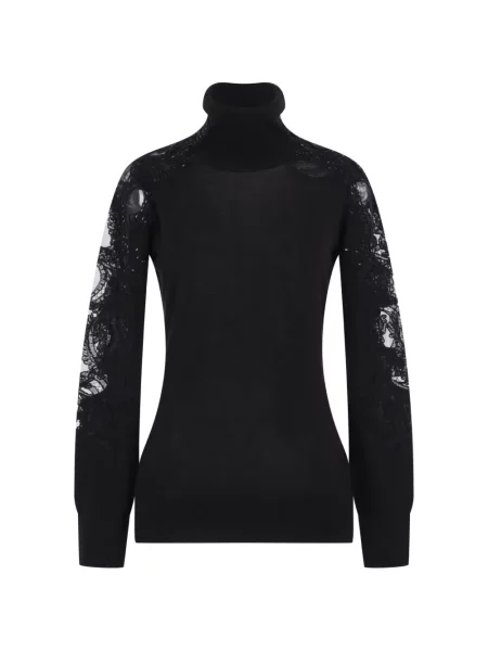 Stras pulover Ermanno Scervino din dantelă negru