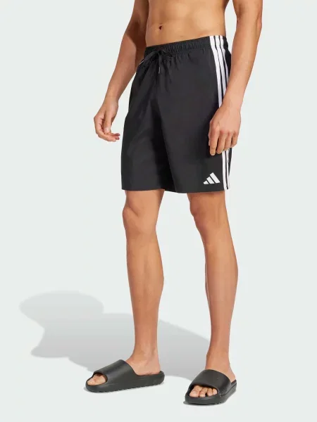 Шорты Adidas в полоску черные