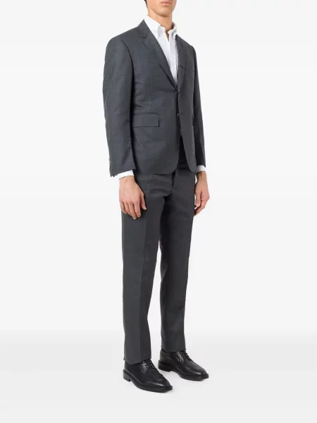 Costum Thom Browne din țesătură twill gri