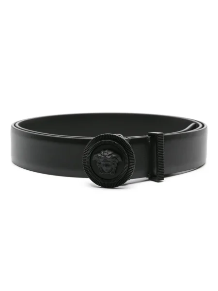 Cu centură curea Versace din piele negru