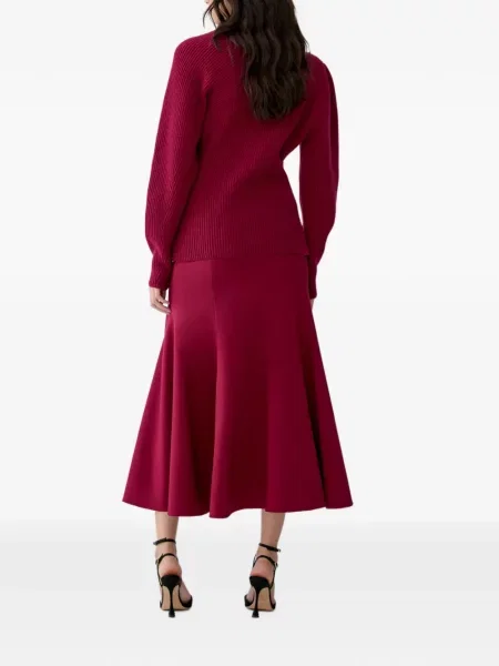 Fustă midi Carolina Herrera roșu