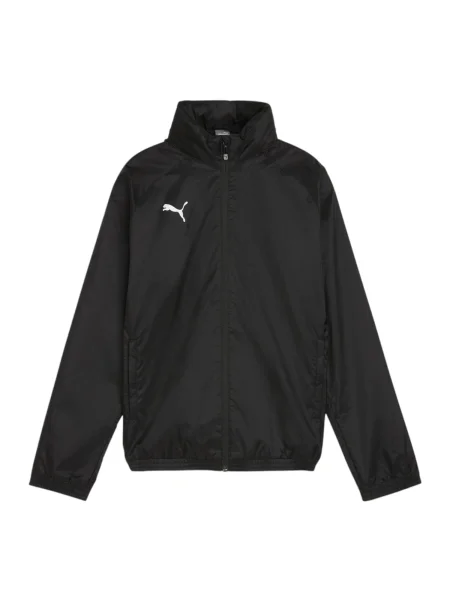 PUMA Geacă sport TeamGoal negru alb
