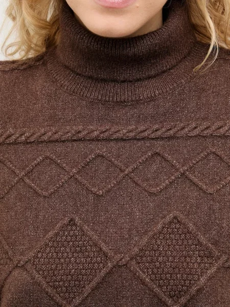 Светр з кашеміром Answear.LAB тепле гольф коричневий