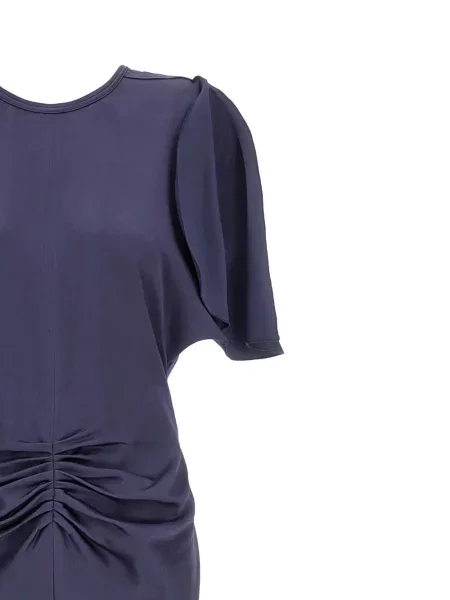 Maxi rochie maxi Victoria Beckham drapată de costum albastru