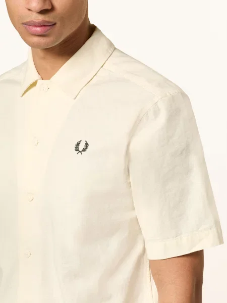 Fred Perry Košile S Krátkým Rukávem Comfort Fit režná
