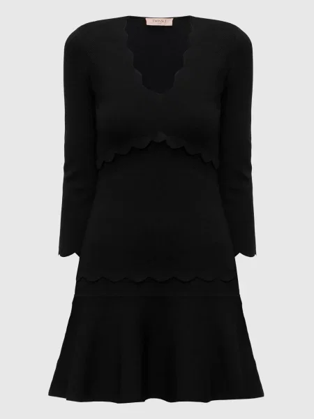 Сукня міні з логотипом Twinset чорна