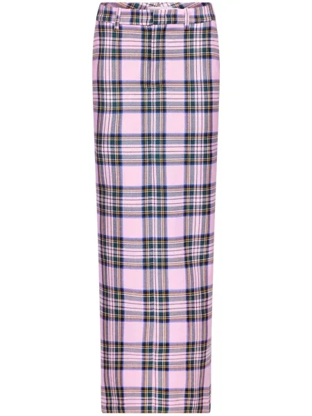 Spódnica midi Area wełniana do kolan różowa