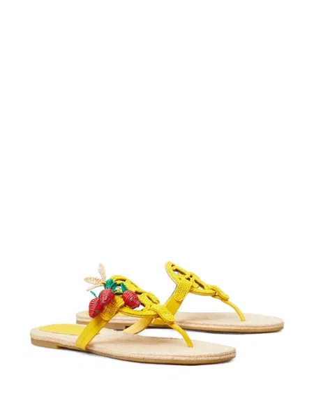 Espadrile Tory Burch cu mărgele galben