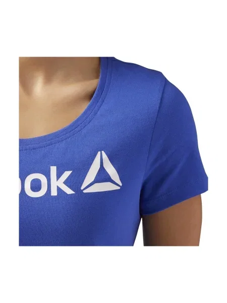 Tričko Reebok Sport lopatkový krk modrá