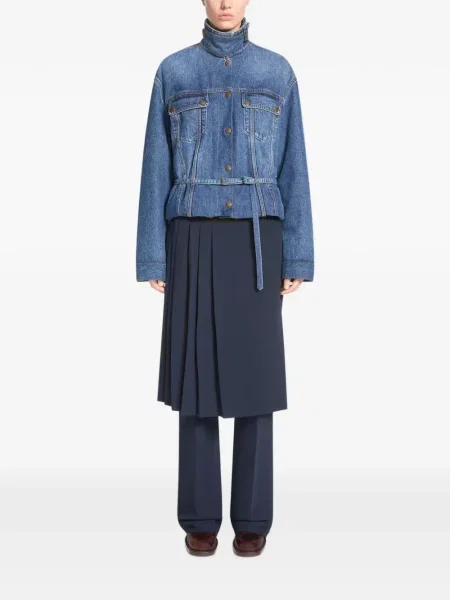 Pantaloni Dries Van Noten albastru