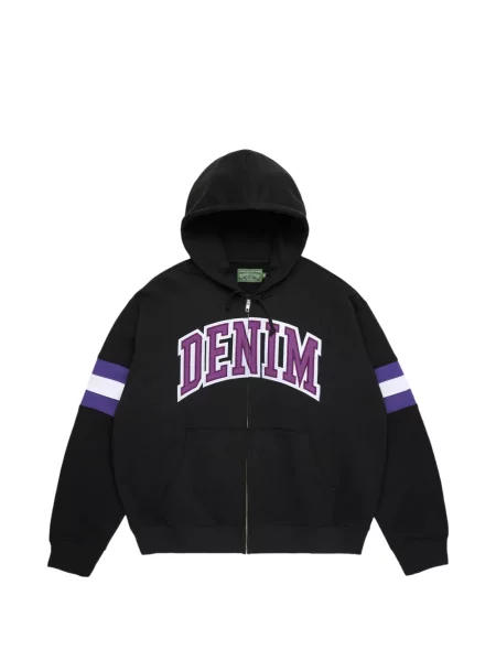 Hanorac cu glugă Denim Tears cu dungi negru