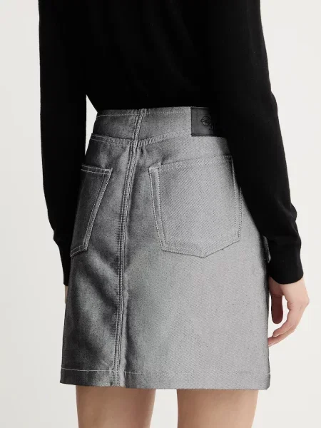 Džínová sukně Calvin Klein Jeans mini šedá