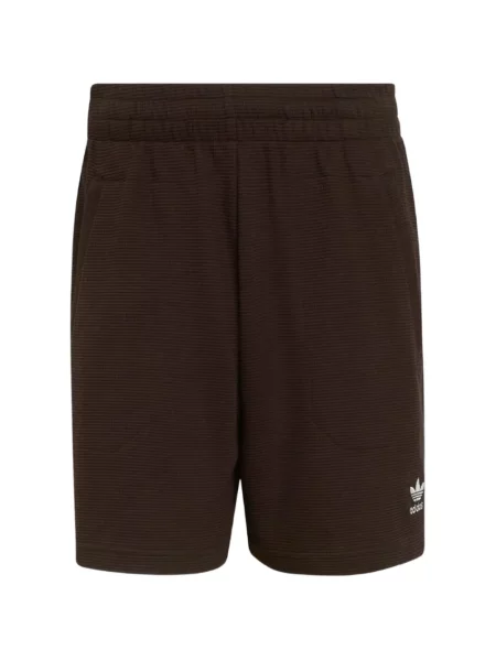 Lung pantaloni scurți Adidas din piele cu buline maro