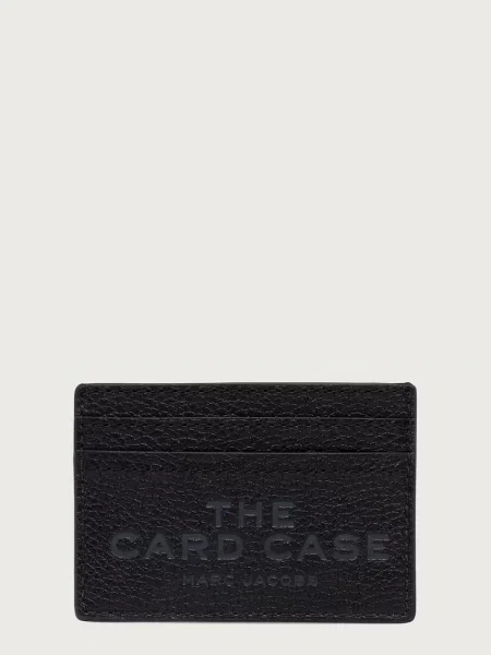 MARC JACOBS etui za kartice usnjeni THE CARD CASE črna