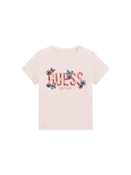 Guess Póló Regular Fit rózsaszín