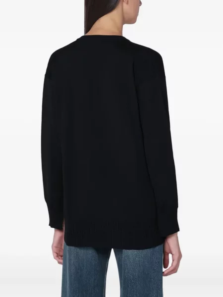 Pulover Roberto Collina cu decolteu în V negru