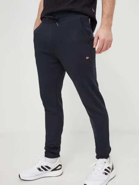 Napapijri pantaloni de trening din neted negru