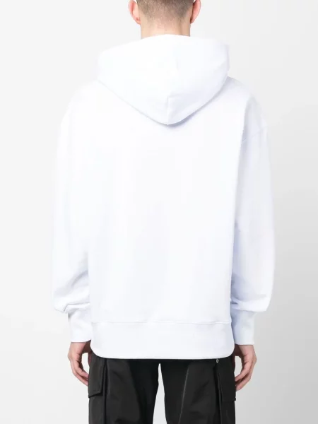 Hanorac cu glugă Msgm cu imagine alb