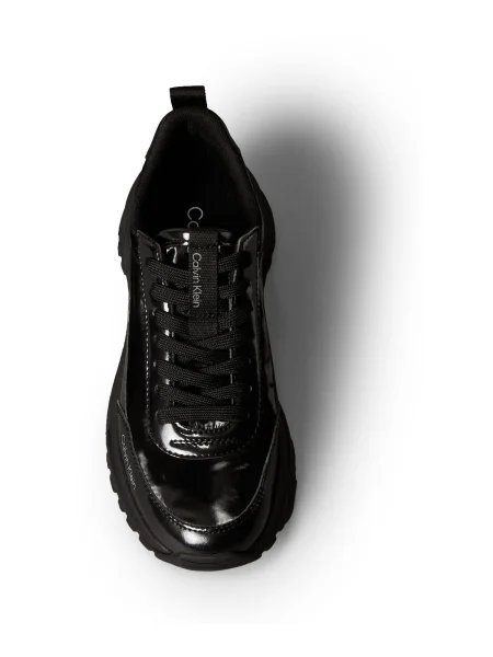 Blugi Calvin Klein cu perle din dantelă negru