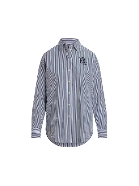 Koszula Ralph Lauren w paski ze stretchu niebieska
