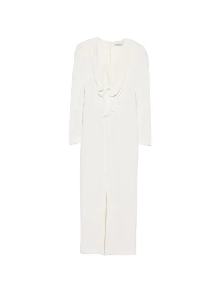 Rochie Alessandra Rich cu funde alb