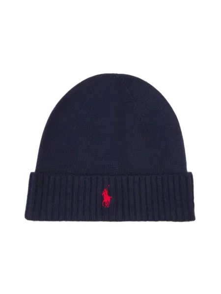 Czapka Ralph Lauren wełniana niebieska