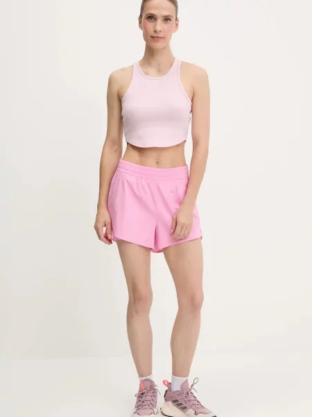 Peak Performance szorty outdoorowe Light gładkie high waist różowy