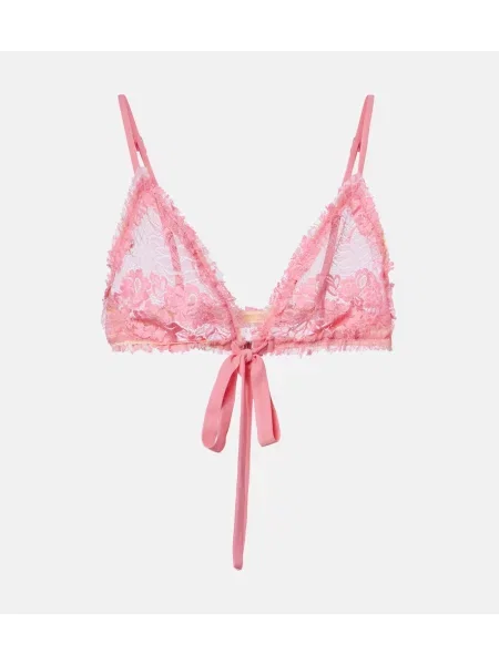 Top The Attico din dantelă roz