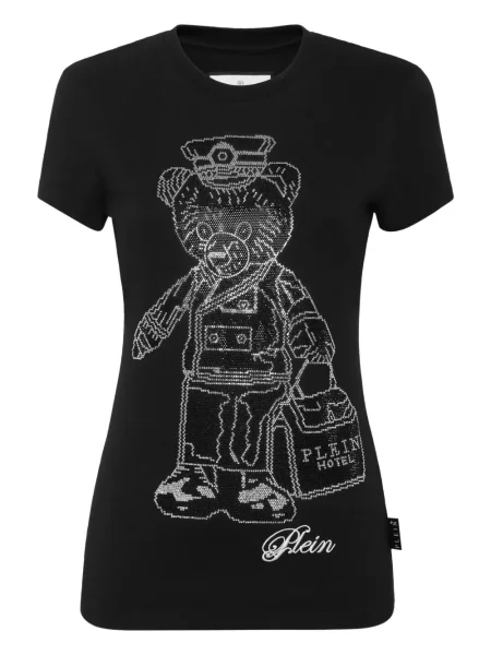 Tricou Philipp Plein de cristal negru