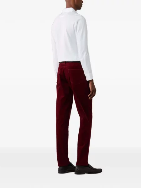 Pantaloni Hackett London de catifea cord roșu
