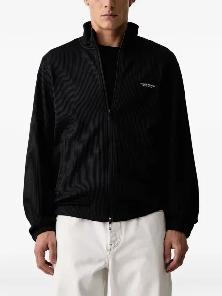 Cardigan Armani Exchange tricotate cu imagine negru