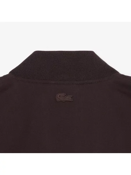 Lacoste Kurtka Bomber Ze Stójką Ciemnobrązowa brązowy