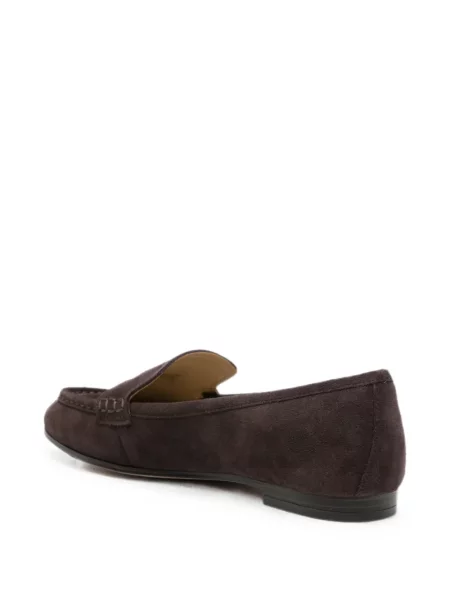 Pantofi cu toc Michael Michael Kors din piele de căprioară cu imagine cu decolteu în V negru