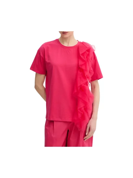 Koszulka Twinset tiulowa różowa