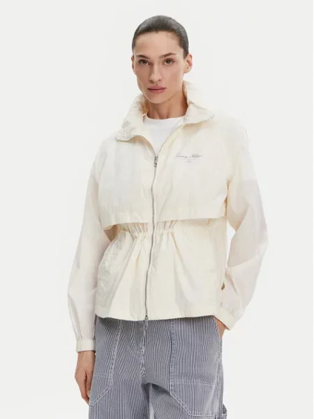 Αντιανεμικό μπουφάν Tommy Hilfiger μπεζ