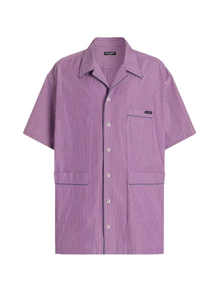 Риза Dolce & Gabbana на райета поплин виолетово