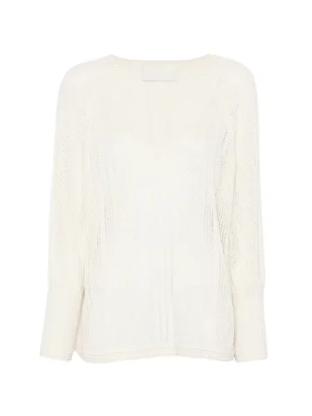 Sweter Bompard z dekoltem w serek