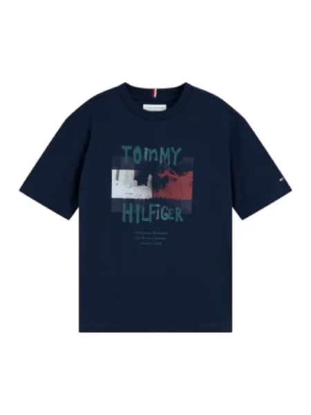 Gyerek póló Tommy Hilfiger kék