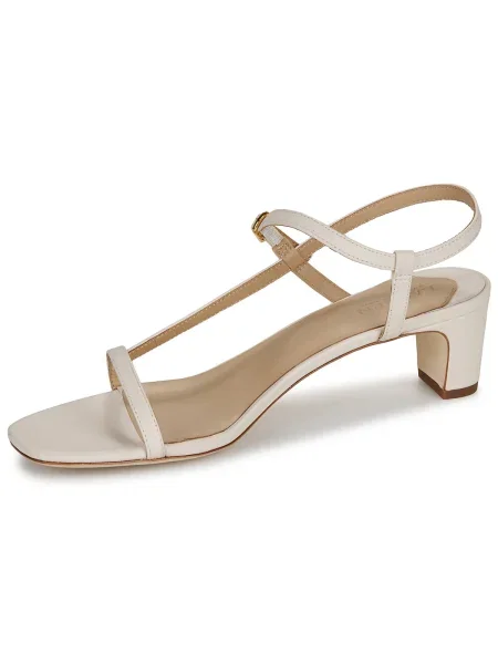 Pantofi Lauren Ralph Lauren cu toc jos din piele bej