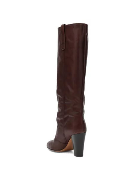 Cizme Chloé din piele maro