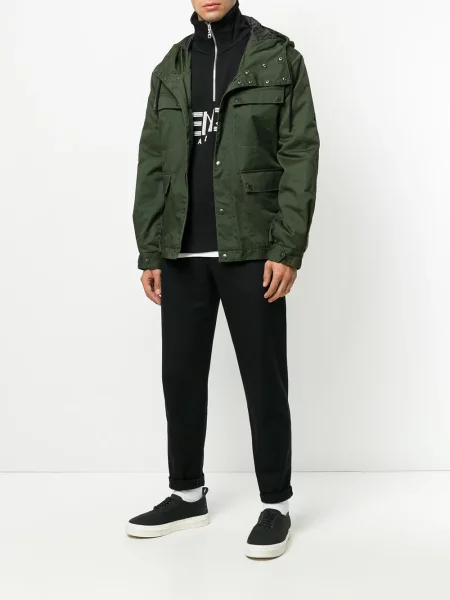 Geacă parka Kenzo cu imagine verde