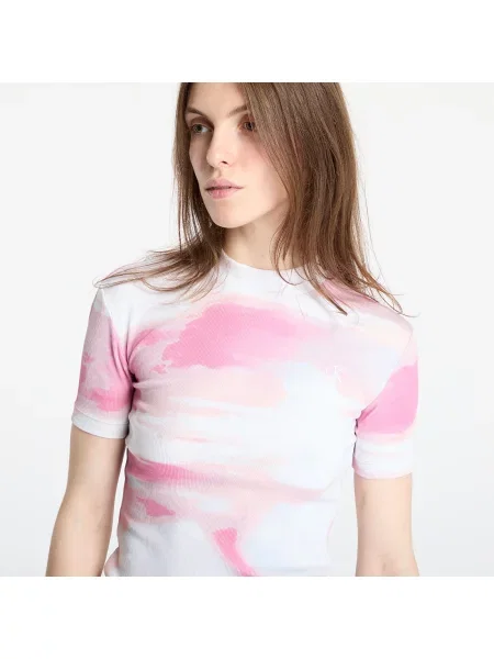 Tricou Calvin Klein Jeans Rib Tee White XL alb